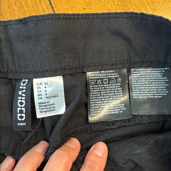 H&M Black Cotton Cargo Pants Small - Picture 11 of 11